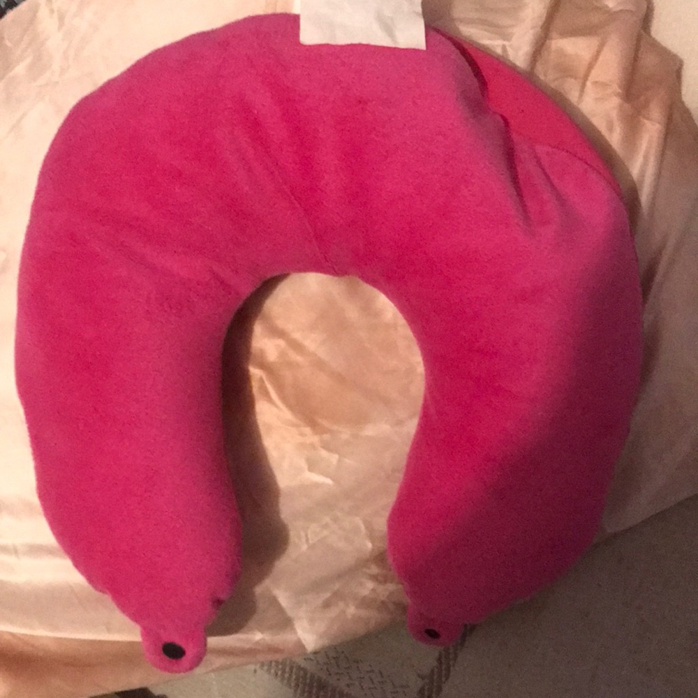 Pink neck pillow